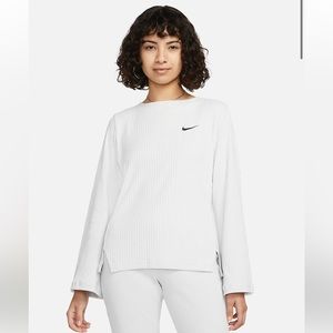 Women’s ribbed jersey top in gray